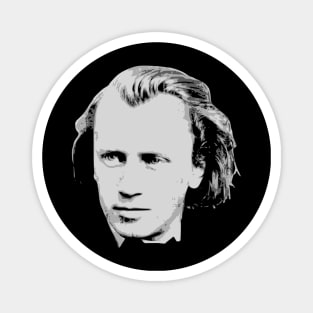 Johannes Brahms Black and White Magnet